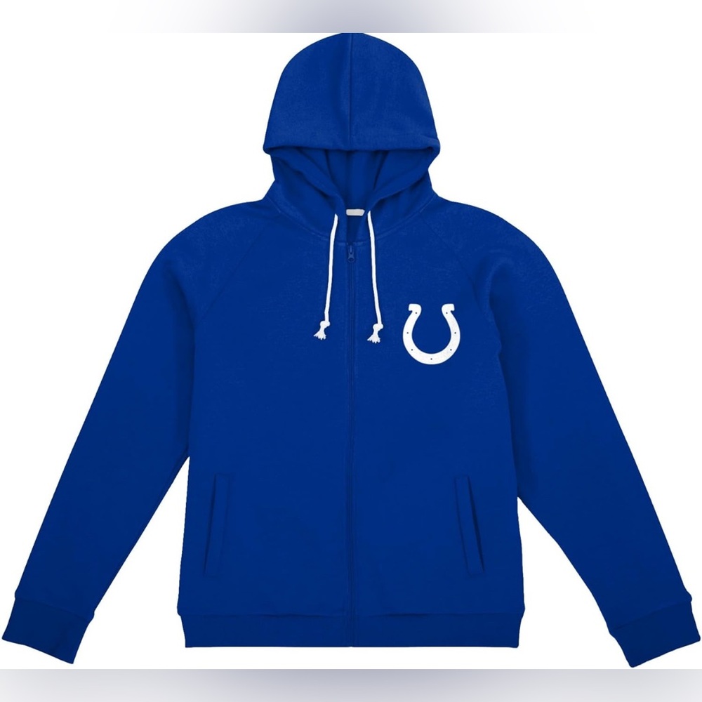 Indianapolis Colts NFL team apparel men's zip‎ up Hoodie blue size small FOCO